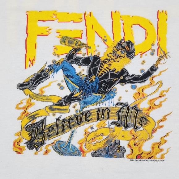 💀 Fendi Believe In Me Tour Men's T-Shirt Size Large 💀 - Picture 6 of 6